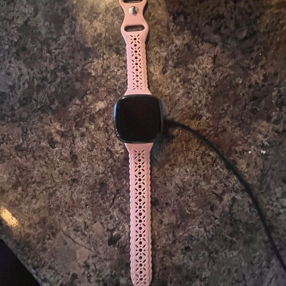 Fitbit Sense with Pink Band